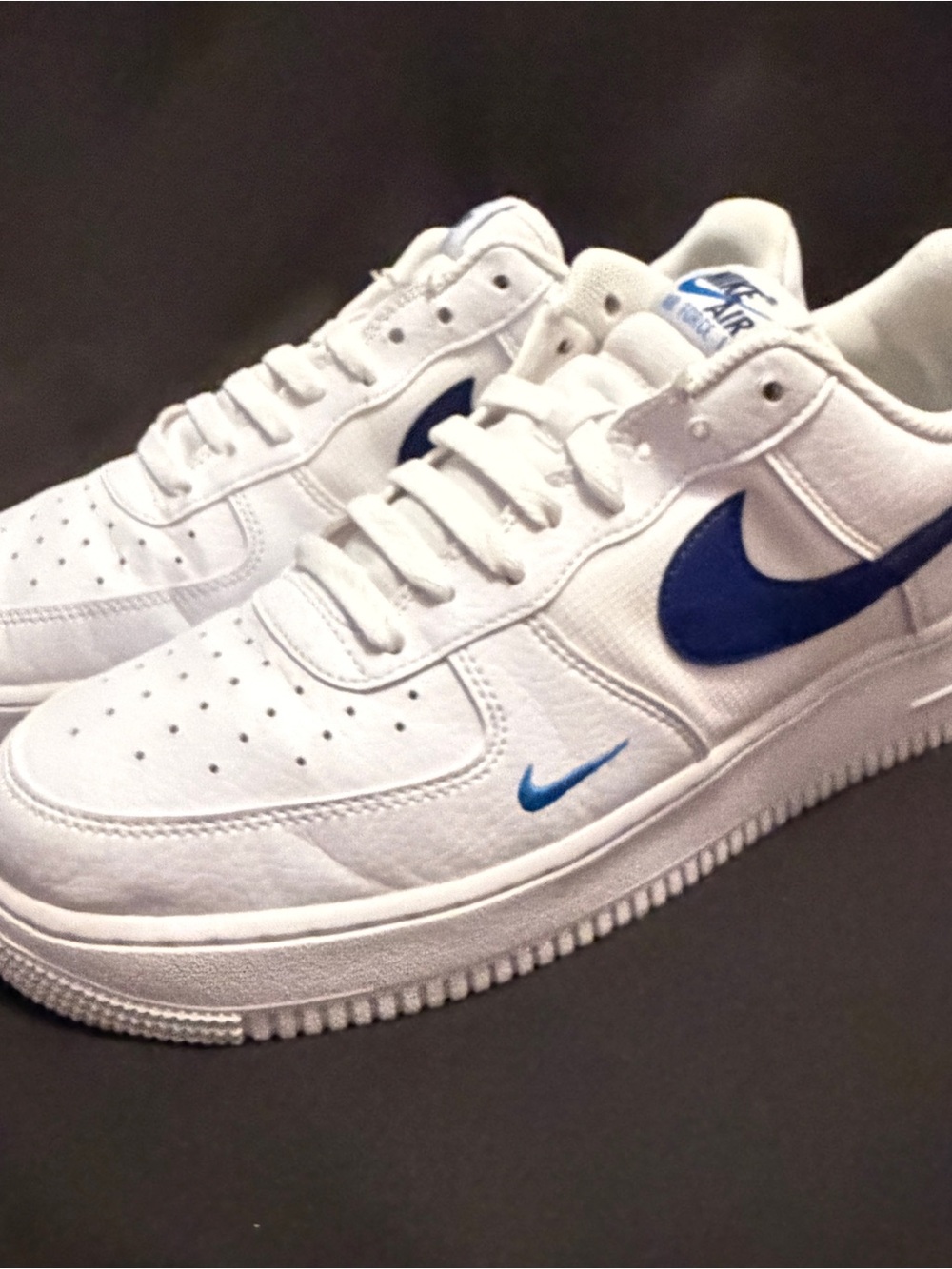 Nike AF1 Low White Light Photo Blue Deep Royal Blue Men’s Size 11.5